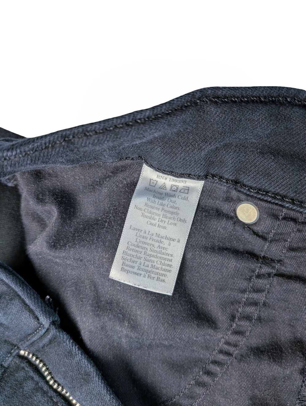 EVERLANE The Way-High Skinny Jean Worn-in Black Denim Size 31 Crop - Picture 5 of 6